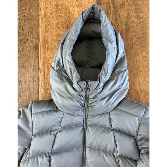 Patagonia Downtown Loft Parka Duck Down Gray Long Length Hood #STY28468 Sz S - Picture 15 of 16